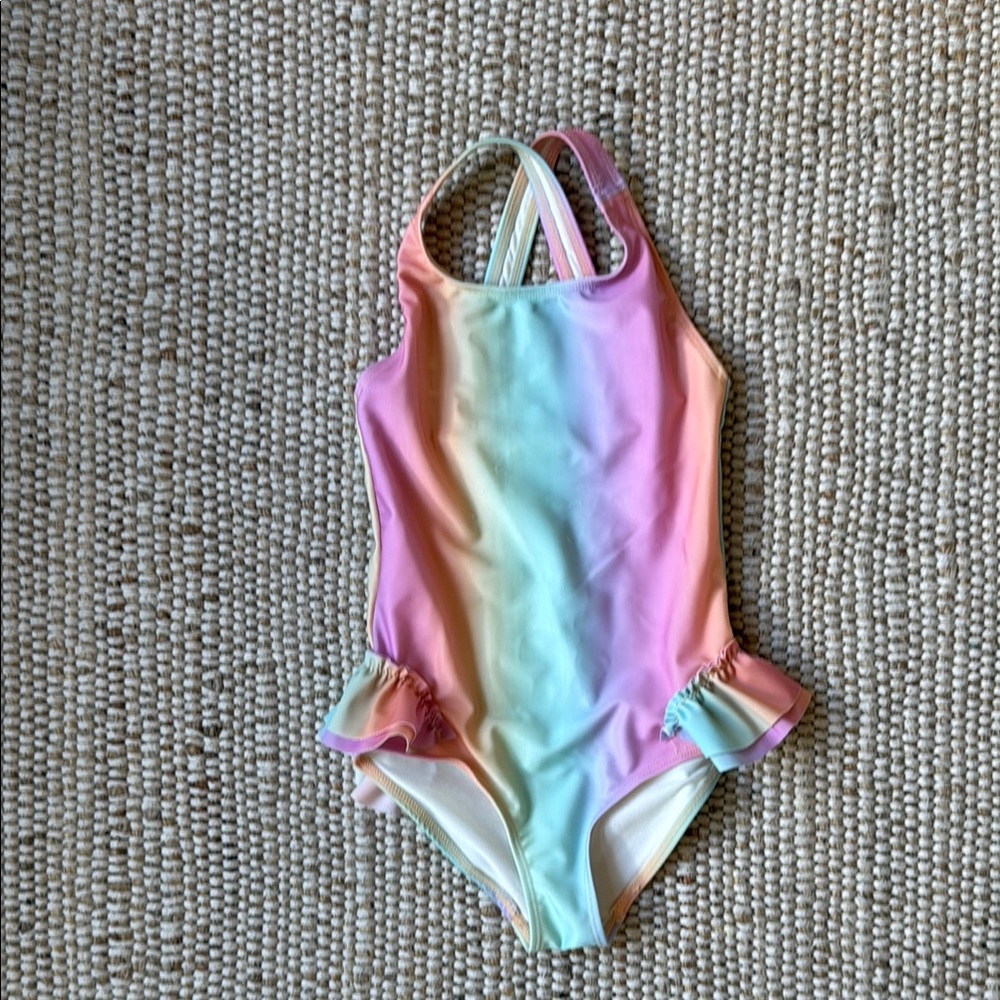 Kids Rainbow Pastel One-Piece Swimsuit